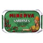 Sardines à l'huile d'olive vierge extra et piment, boîte 120 g - MINERVA