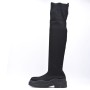 Boot in mixed materials for fall and winter