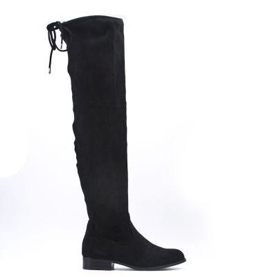 Boot in mixed materials for fall and winter