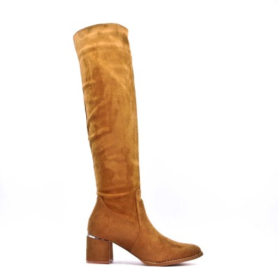 Faux suede boot