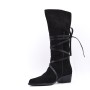 Faux suede boot