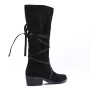 Faux suede boot