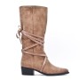 Faux suede boot