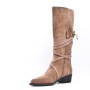 Faux suede boot