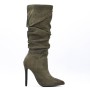 Boot in mixed materials for fall and winter