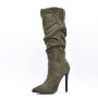 Boot in mixed materials for fall and winter