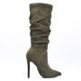 Boot in mixed materials for fall and winter