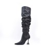 Boot in mixed materials for fall and winter