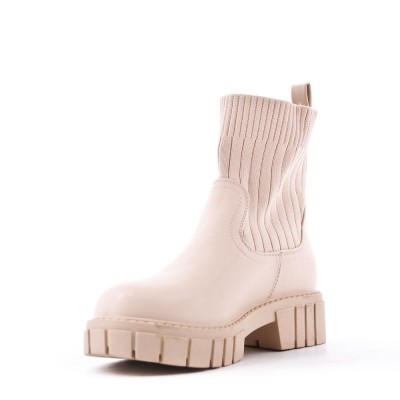 Children's ankle boot in mixed materials