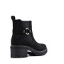 Mixed material ankle boot