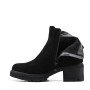 Mixed material ankle boot