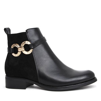 Large sizes-Mix material ankle boots For fall and winter