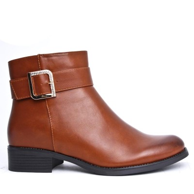 Large sizes-Faux leather ankle boot