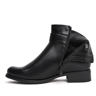 Large sizes-Faux leather ankle boot