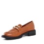 Faux leather derby for women