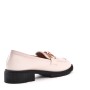 Faux leather derby for women