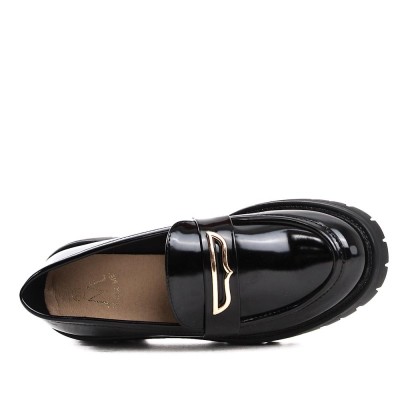 Derby en simili Cuir pour femme