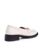 Faux leather derby for women