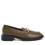 Faux leather derby for women