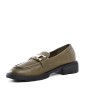 Faux leather derby for women