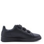 Faux leather tennis shoes with velcro