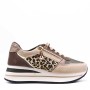 Mixed material lace sneaker for women