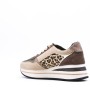 Mixed material lace sneaker for women