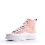 Mixed material lace sneaker for women