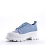 Mixed material lace sneaker for women