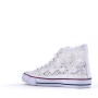 Mixed material lace sneaker for women