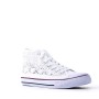 Mixed material lace sneaker for women