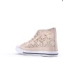 Mixed material lace sneaker for women