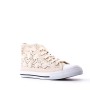 Mixed material lace sneaker for women