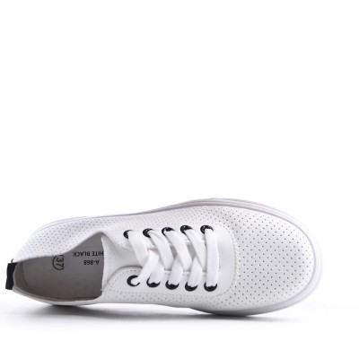 Faux leather sneakers for women