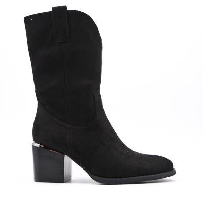 Faux suede ankle boot