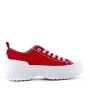 Faux leather sneakers for women