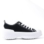 Faux leather sneakers for women