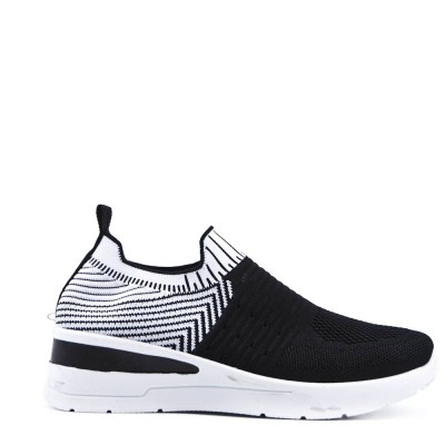 Textile wedge sneaker for women