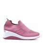 Textile wedge sneaker for women