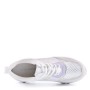 Mixed material lace sneaker for women