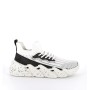 Bi-material lace-up sneaker