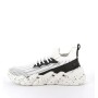 Bi-material lace-up sneaker