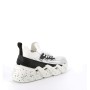 Bi-material lace-up sneaker