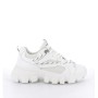 Bi-material lace-up sneaker