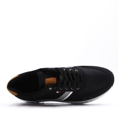 Men's mixed-material lace-up sneaker