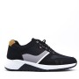 Men's mixed-material lace-up sneaker