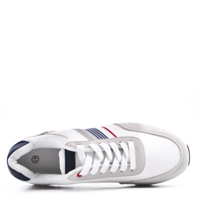 Men's mixed-material lace-up sneaker