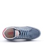 Men's mixed-material lace-up sneaker