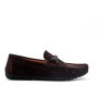 Brown faux suede moccasin