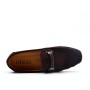 Brown faux suede moccasin